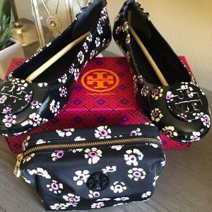 NEW!! Tory Burch Mini Flats & Bag